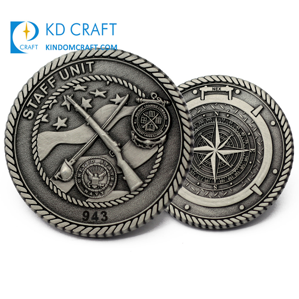 Metal 3D enamel army military personalized logo custom challenge coin
