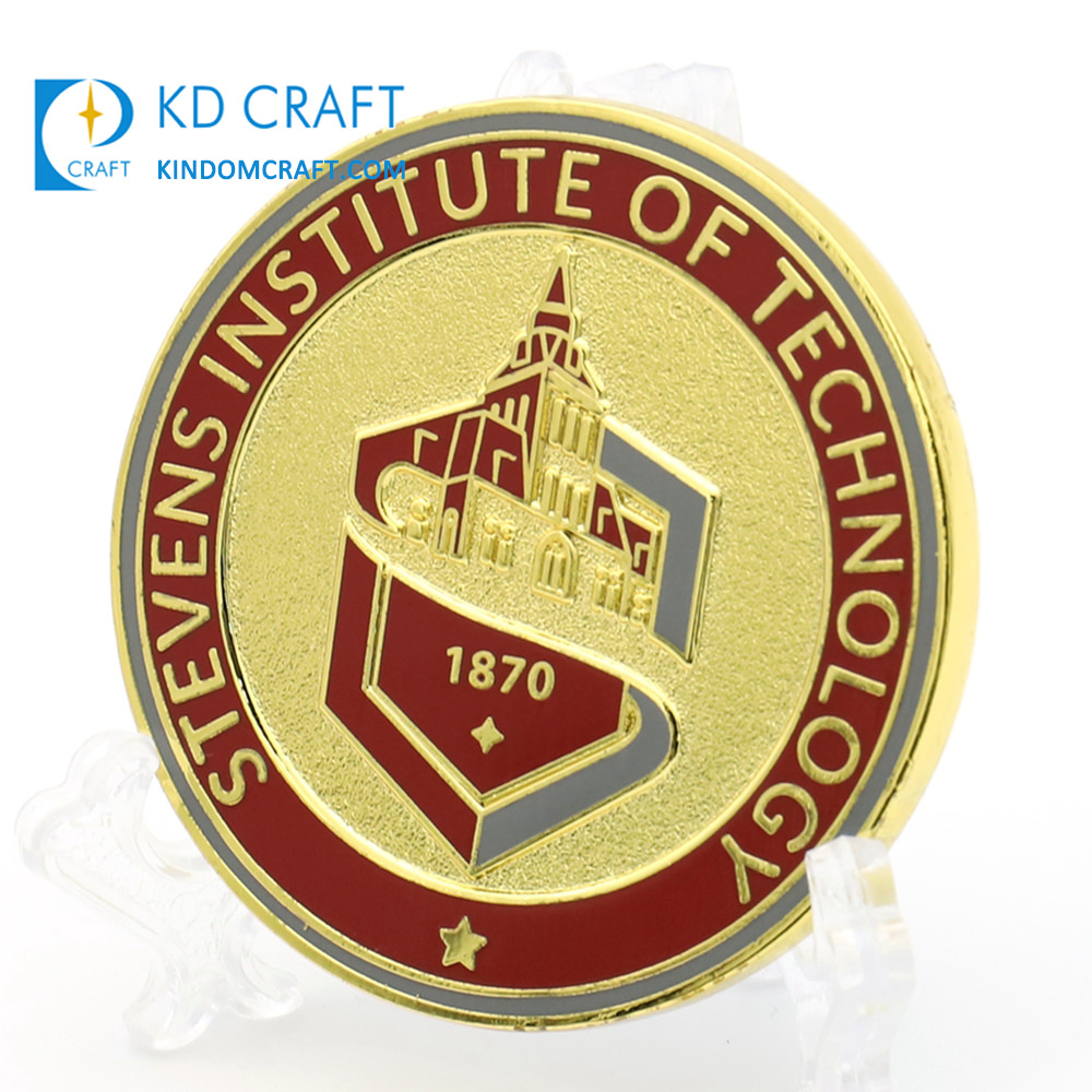 metal coin gold plated student teacher school custom graduation challenge coin