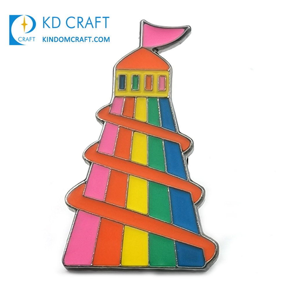 Custom enamel pin cute rainbow lesbian gay pride lgbt lighthouse lapel pin badge