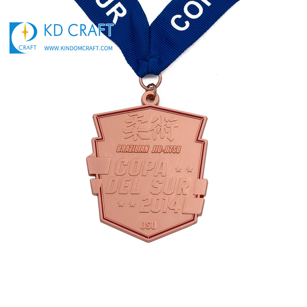 Custom metal medal soft enamel jiu jitsu fighting judo medal