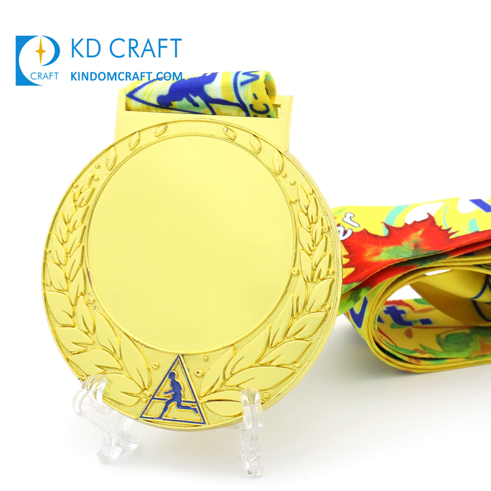 Custom metal medal soft enamel golden blank medal