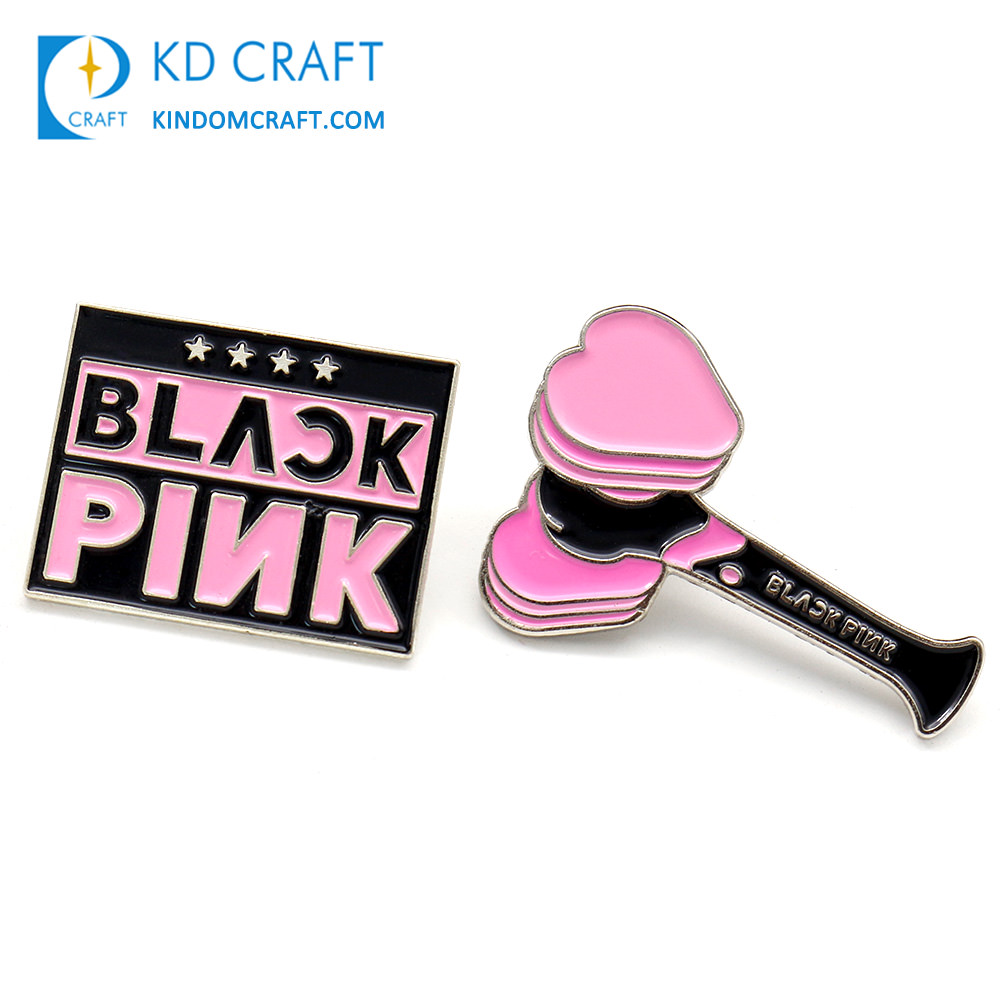 Custom Lapel Pin Badge metal kpop black pink hammer enamel pin