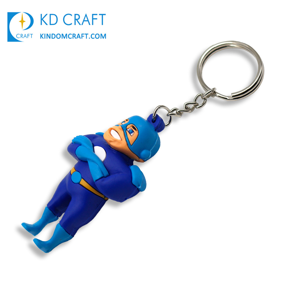 Cute Cartoon Rockman PVC Keychain