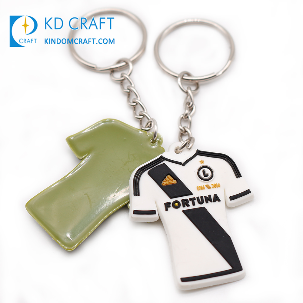Soccer Uniform Jersey PVC Keychain