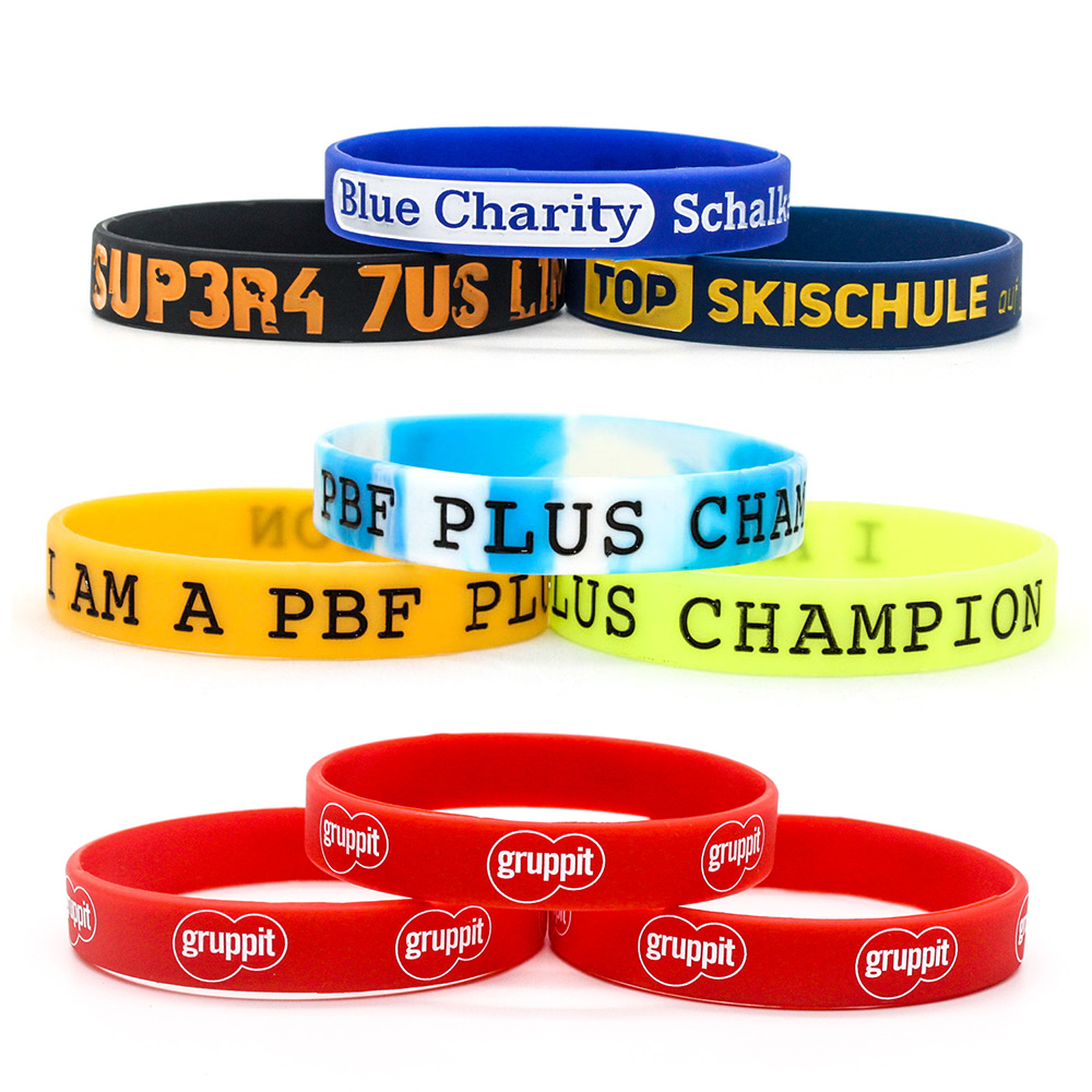 Custom Silicone Wristbands | Personalized Rubber Wristbands Printing & Debossing